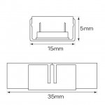 Conector unión V8 para tira LED 230V de 10mm